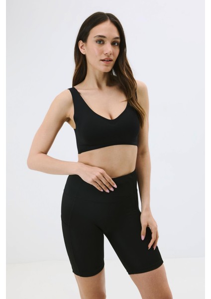 Balensiz Dikişsiz Lazer Çıkarılabilir Pedli Sütyen C26125 Siyah