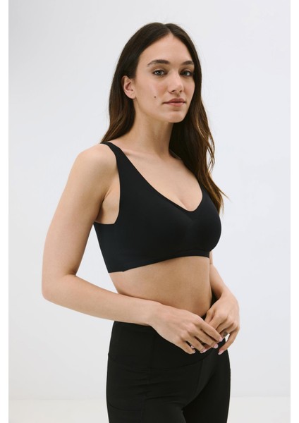 Balensiz Dikişsiz Lazer Çıkarılabilir Pedli Sütyen C26125 Siyah modelleri