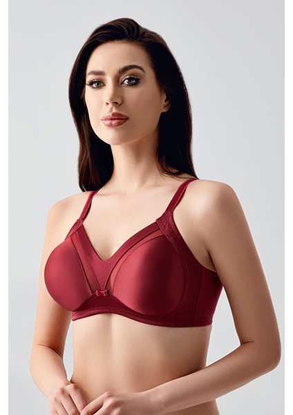 Tül Detay Minimizer Sütyen C12303 Bordo