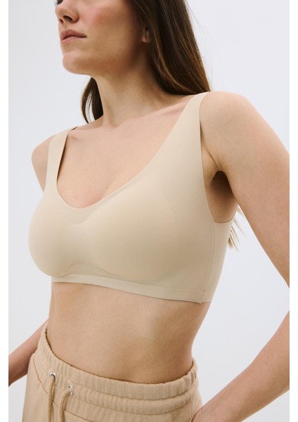 Balensiz Dikişsiz Lazer Çıkarılabilir Pedli Sütyen C26125 Ten