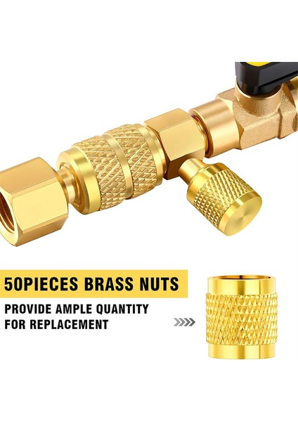 50 Adet Pirinç Flare Kapağı Neoprene O-Ring Contalı Katı Pirinç Kapaklar (Yurt Dışından) modelleri