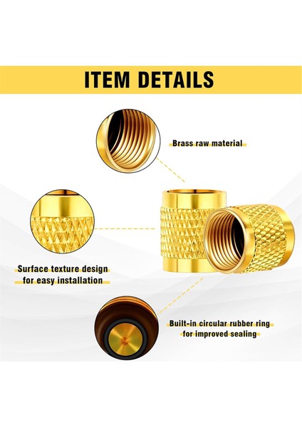 50 Adet Pirinç Flare Kapağı Neoprene O-Ring Contalı Katı Pirinç Kapaklar (Yurt Dışından) fırsatları