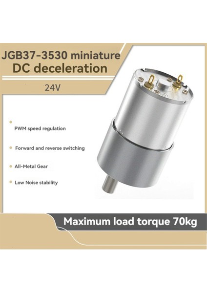JGB37-3530 24V Dc Motor Yüksek Tork Metal Dişli Motor 960RPM (Yurt Dışından)