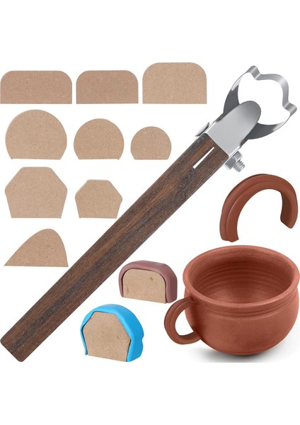 9 Parça Kupa Sapı Kalıbı ile Seramik Sapı Yapma Aleti (Yurt Dışından)