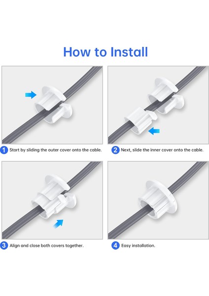 Dishy Ethernet Kablosu Için Duvar Burcu Kablo Yönlendirme Kiti 2 Adet (Yurt Dışından)