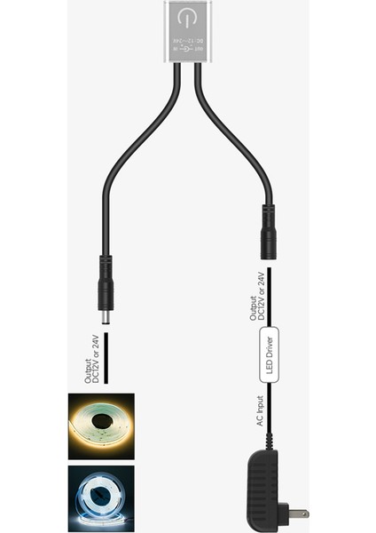 Dc 12V 24V Dokunmatik Dimmer Anahtarı Dokunmatik Dimmer Anahtarı Kontrol Cihazı (Yurt Dışından)