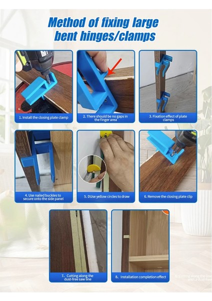 Gardırop Kapatma Tahtası Klipsi Ahşap Işleme 16-18MM Alet Işaretleme Fikstürü (Yurt Dışından)