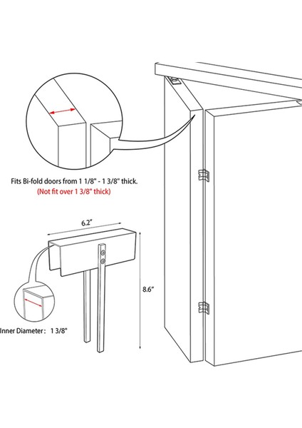 1 Adet Metal Katlanır Kapı Kilidi - Çift Kapı Çocuk Güvenlik Kilitleri (Yurt Dışından)
