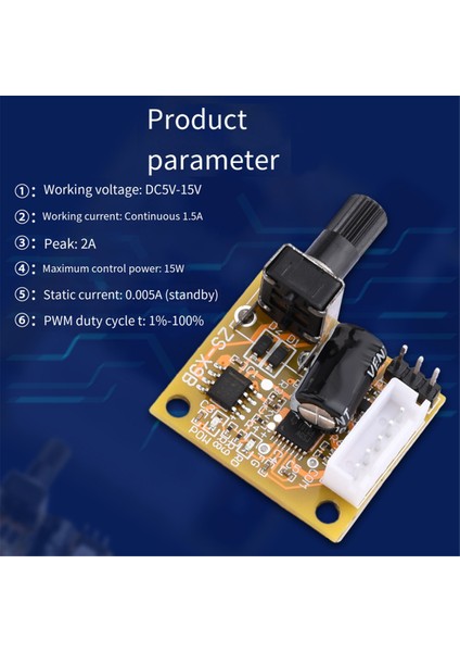 Bldc 3-Fazlı Fırçasız Motor Sürücüsü DC5V-15V Motor Hız Kontrol Cihazı (Yurt Dışından)