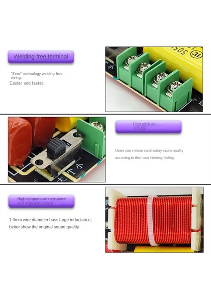 2 Adet -250 250W 2 Yollu Frekans Bölücü Tweeter Bas Geçiş (Yurt Dışından)