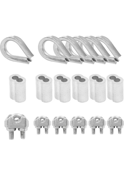 M3 18 Inç Tel Halat Aksesuar Seti M3 Tel Halat Kablo Klips Kelepçesi (Yurt Dışından)