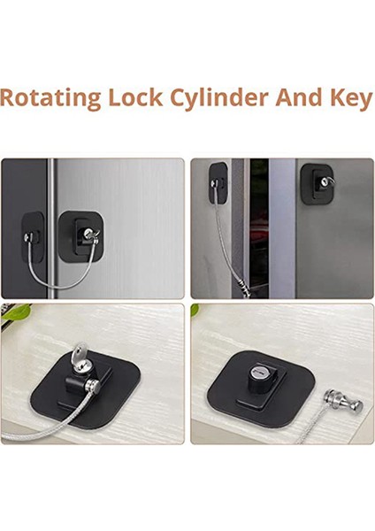 2 Adet Anahtarlı Buzdolabı Kapı Kilidi Emniyet Kilidi Delme Gerektirmez Siyah (Yurt Dışından) fırsatları