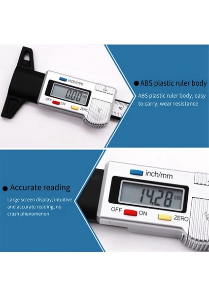 0-25MM/1INCH Taşınabilir Lastik Diş Derinliği Ölçer Lastik Diş Kontrol Cihazı (Yurt Dışından) modelleri