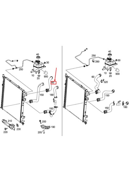 -Class X166 W166GLS X166 Için Üst Sol Soğutma Hortumu (Yurt Dışından) indirimleri