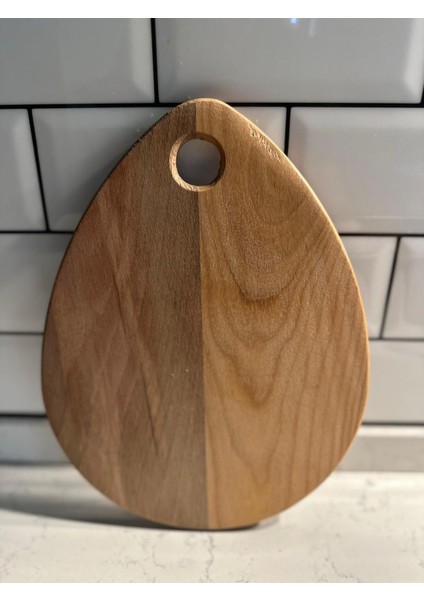Damla Model Kulplu Küçük Ekmek Kesme Tahtası - Tasarım Sunumluk Altlık Et Sebze Doğrama Tahtası fiyatları