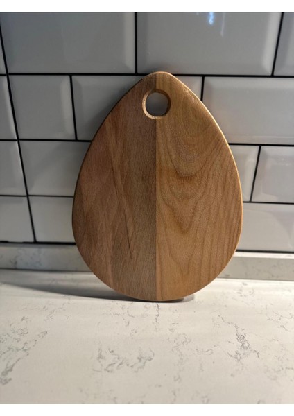 Damla Model Kulplu Küçük Ekmek Kesme Tahtası - Tasarım Sunumluk Altlık Et Sebze Doğrama Tahtası modelleri