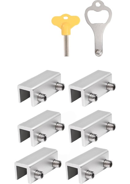 6 Set Emniyet Pencere Kilidi Sürgülü Pencere ve Sürgülü Kapılar Için (Yurt Dışından)
