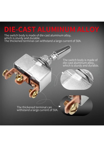 50A 12V Dc Ağır Hizmet Tipi Geçiş Anahtarı R13-401-103 Araba Geçiş Anahtarı (Yurt Dışından)