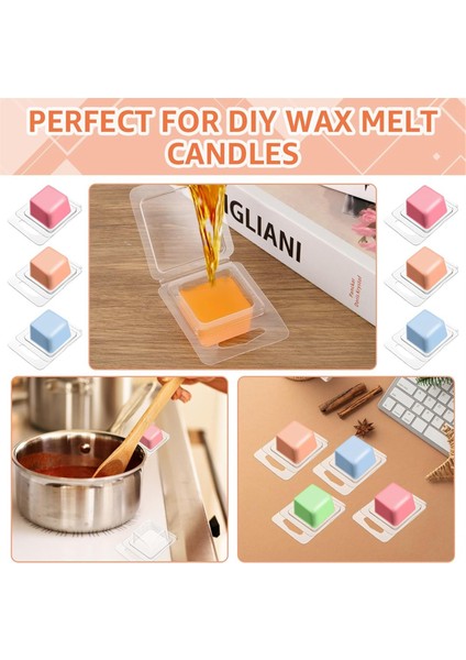 150 Paket Balmumu Eritme Kabı 1.3 Oz Plastik Balmumu Eritme Seti Kare (Yurt Dışından)