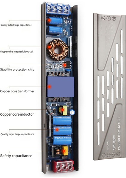 Ransformer 24 Volt Sürücü Sabit Voltaj LED Transformatör 300W (Yurt Dışından)