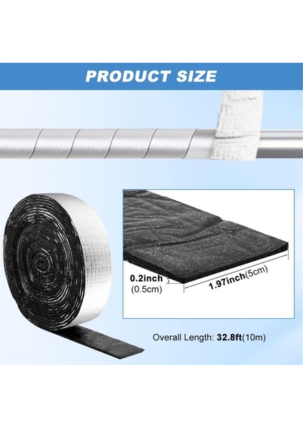 Boru Yalıtım Sarma 32.8 Ft Folyo Dış Mekan Köpük Boru Sarma Yalıtım (Yurt Dışından) fiyatları
