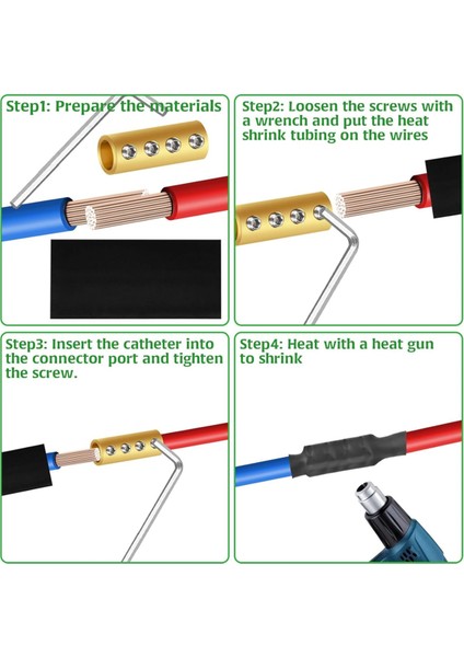 12 Adet 6 Awg Ölçülü Kablo Konnektör Somun Takımı 80A Elektrik Kablo Konnektörleri (Yurt Dışından) fiyatları