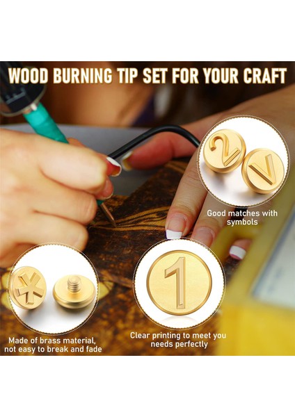 Ahşap Yakma Ucu Numarası Ahşap Yakma Aleti Numarası ve Sembol Seti (Yurt Dışından) modelleri