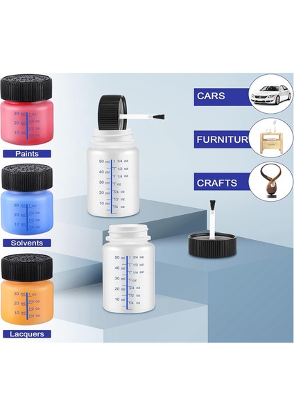 60 Adet Aplikatör Fırça ve Kapaklı Rötuş Boyası Şişeleri (Yurt Dışından) modelleri