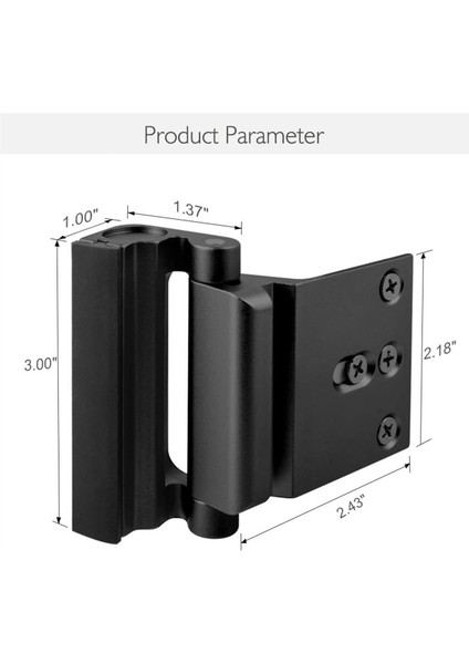 Ev Güvenlik Kapı Kilidi Ev Güçlendirme Kapı Kilidi Beyaz (Yurt Dışından)