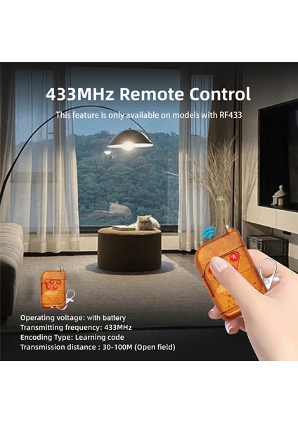 Wifi Akıllı Anahtar Dıy +RF433 Uzaktan Kumanda 1ch 7-32V 2.4g Wifi (Yurt Dışından)