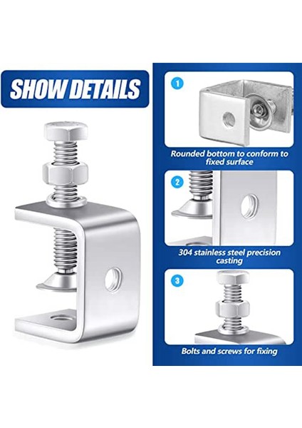 10 Adet Paslanmaz Çelik C 1 316 Inç Sabit Geniş Çeneli Vida (Yurt Dışından) modelleri