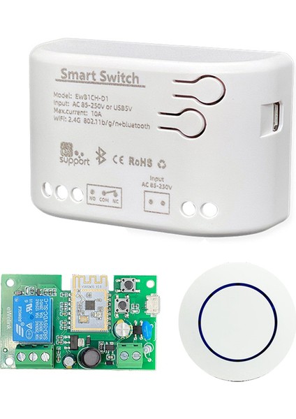 Akıllı Wifi Motor Anahtar Modülü Wifi+Bt 1ch Uzaktan Röle (Yurt Dışından)