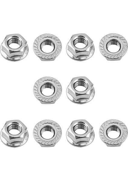 30 Paket M8 Testereli Flanşlı Altıgen Somunlar M8-1.25MM Altıgen Flanşlı Somunlar (Yurt Dışından)