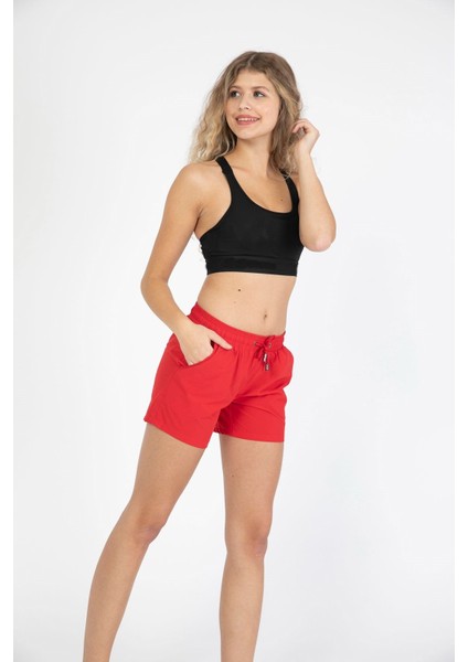 Kadın Kırmızı Deniz Şort NANO Teknoloji ile Su İtici ve Hızla Kuruyan C1813 modelleri
