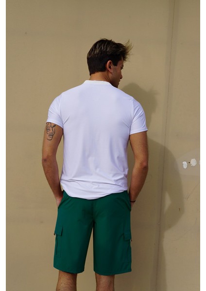 Erkek Likralı Deniz Şort C1444 Yeşil modelleri