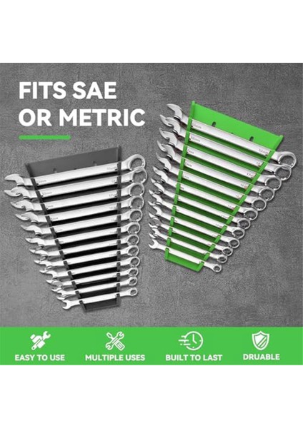 4 Adet Manyetik Anahtar Düzenleyici Alet, Sae (1/4-1/16IN)&METRIK (6-24MM) (Yurt Dışından)