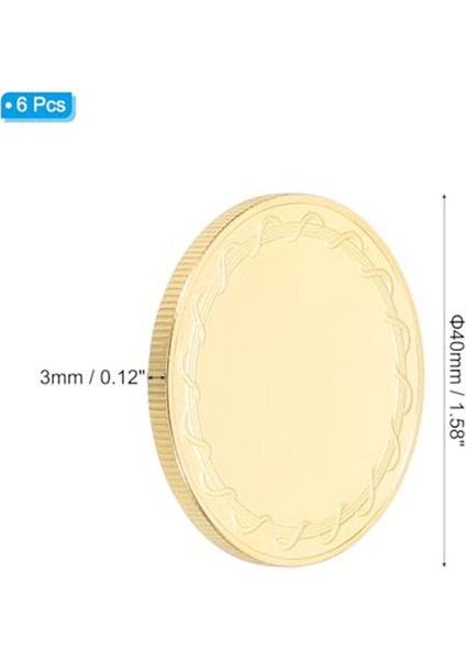 Gravür Için 6 Adet Boş Madeni Para, 40MM Madeni Para Boş Altın (Yurt Dışından) fırsatları
