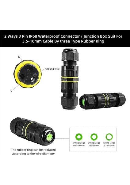 5 Adet IP68 Su Geçirmez 2 Yollu 3 Çekirdekli M16 Kablo Aralığı 35-10 mm Onarım Için (Yurt Dışından) fiyatları