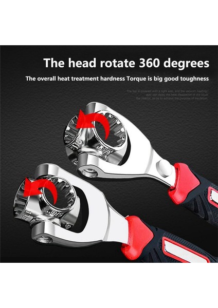 Wrench Donanım Aracı 52'si 1 Arada Anahtar 360 Derece Çoklu Soket (Yurt Dışından)