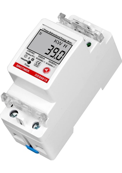 2p Dın-Ray Tek Fazlı Enerji Ölçer AC220V 5(60)A RS485 Modbus ile (Yurt Dışından)