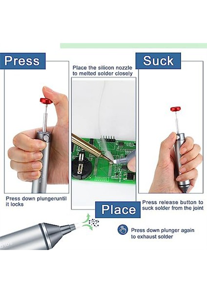 2 Adet Lehim Emici Tıkanıklık Açma Lehim Pompası Lehim Emme Cihazı (Yurt Dışından) fiyatları