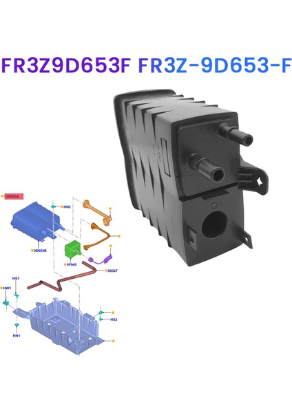 Araba Yakıt Buharı Kutusu Karbon Kutusu FR3Z9D653F FR3Z-9D653-F (Yurt Dışından)