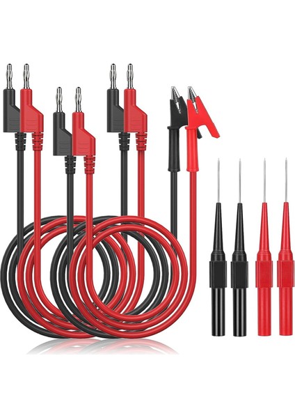 Multimetre Muz Fişinden Muz Fişine Kablo, 4 Adet Test Probu Pimi (Yurt Dışından)