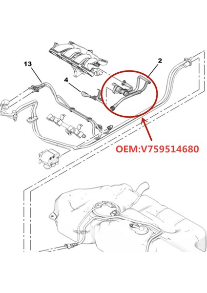 V759514680 207CC 208 C4L Için Bidon Solenoid Valfi (Yurt Dışından) indirimleri