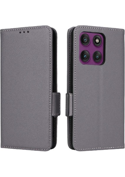 Motorola Moto Edge 60 Pro Yan Toka Manyetik Pu Deri Için Flip Case (Yurt Dışından)