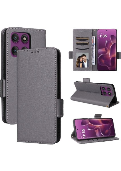 Motorola Moto Edge 60 Pro Yan Toka Manyetik Pu Deri Için Flip Case (Yurt Dışından) modelleri