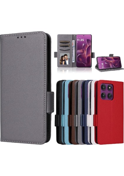 Motorola Moto Edge 60 Pro Yan Toka Manyetik Pu Deri Için Flip Case (Yurt Dışından) fırsatları