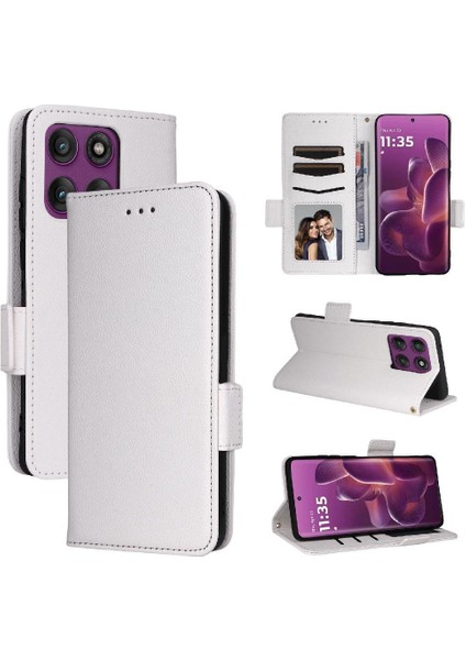 Motorola Moto Edge 60 Pro Yan Toka Manyetik Pu Deri Için Flip Case (Yurt Dışından) fırsatları