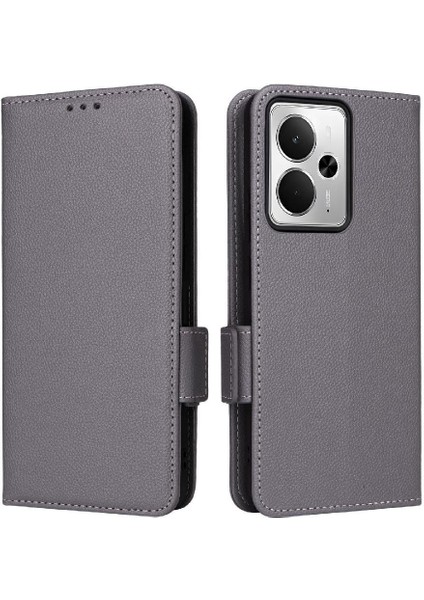 Realme 14T 5g Cüzdan Manyetik Yan Toka Pu Deri Kart Için Flip Case (Yurt Dışından)
