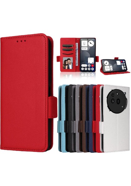 Nothing Phone 3A Pro Yan Toka Cüzdan Manyetik Pu Deri Için Flip Case (Yurt Dışından)